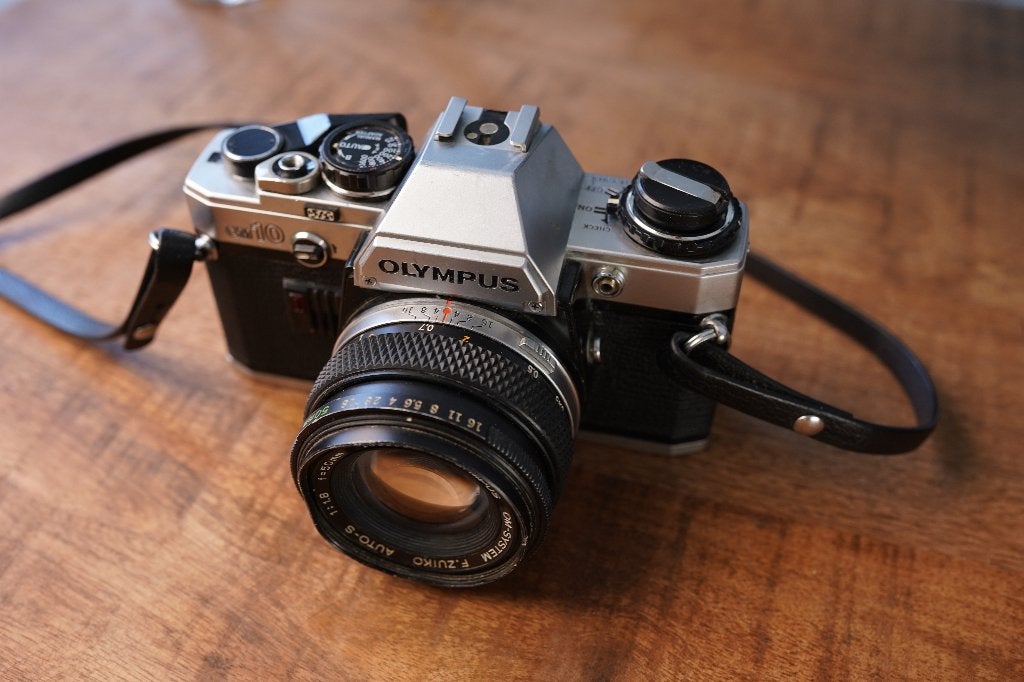 Olympus om10 + 50 mm 1.8 lens, Audio, Tv en Foto, Fotocamera's Analoog, Ophalen of Verzenden, Gebruikt, Spiegelreflex, Olympus