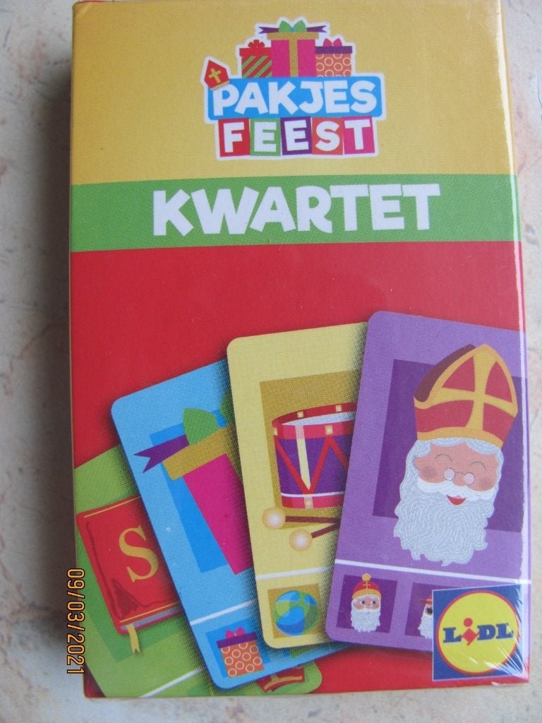 NIEUW kleurig Sinterklaas KWARTET spel pakjesfeest Sint Lidl, Ophalen of Verzenden, Nieuw, Taal en Lezen