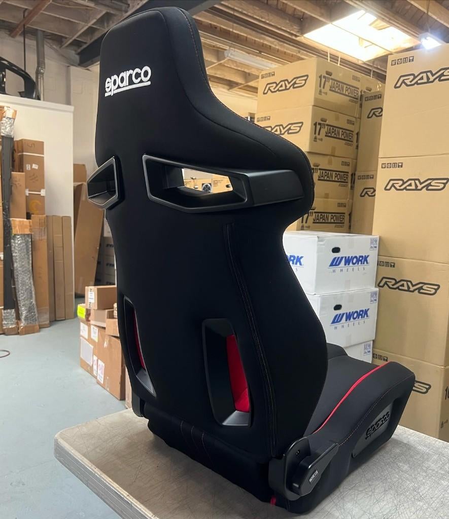 Sparco R333 Zwart Rood Kuipstoel Sportstoel Racestoel, Ophalen of Verzenden