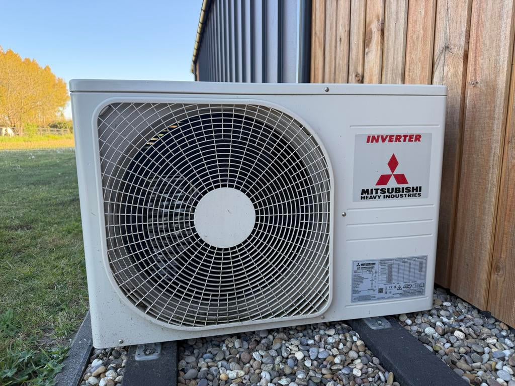 Mitsubishi airco, Witgoed en Apparatuur, Airco's, Ophalen, 3 snelheden of meer, Zo goed als nieuw, Afstandsbediening
