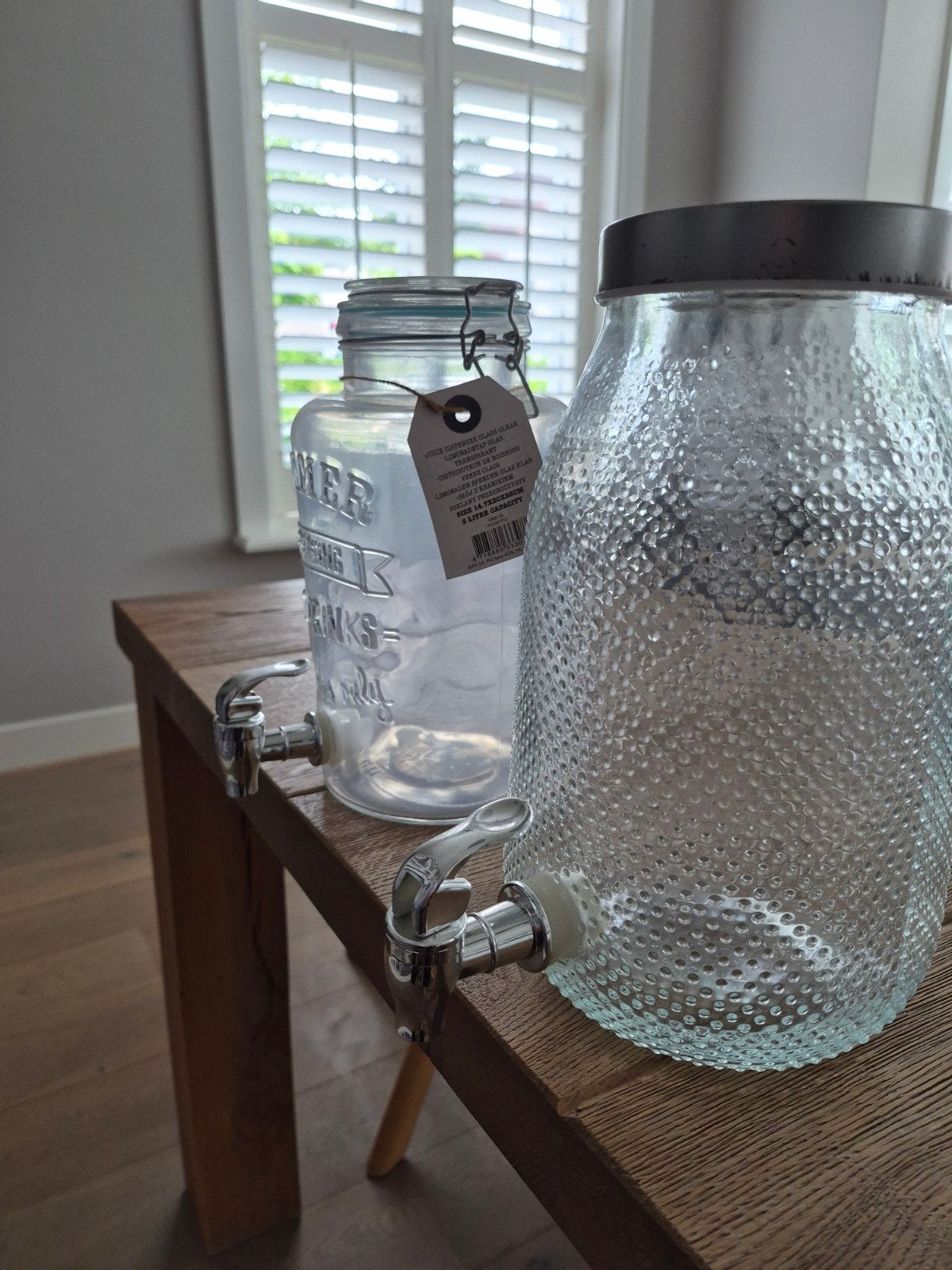 Limonadetap  /glazen drankdispensers, Ophalen of Verzenden