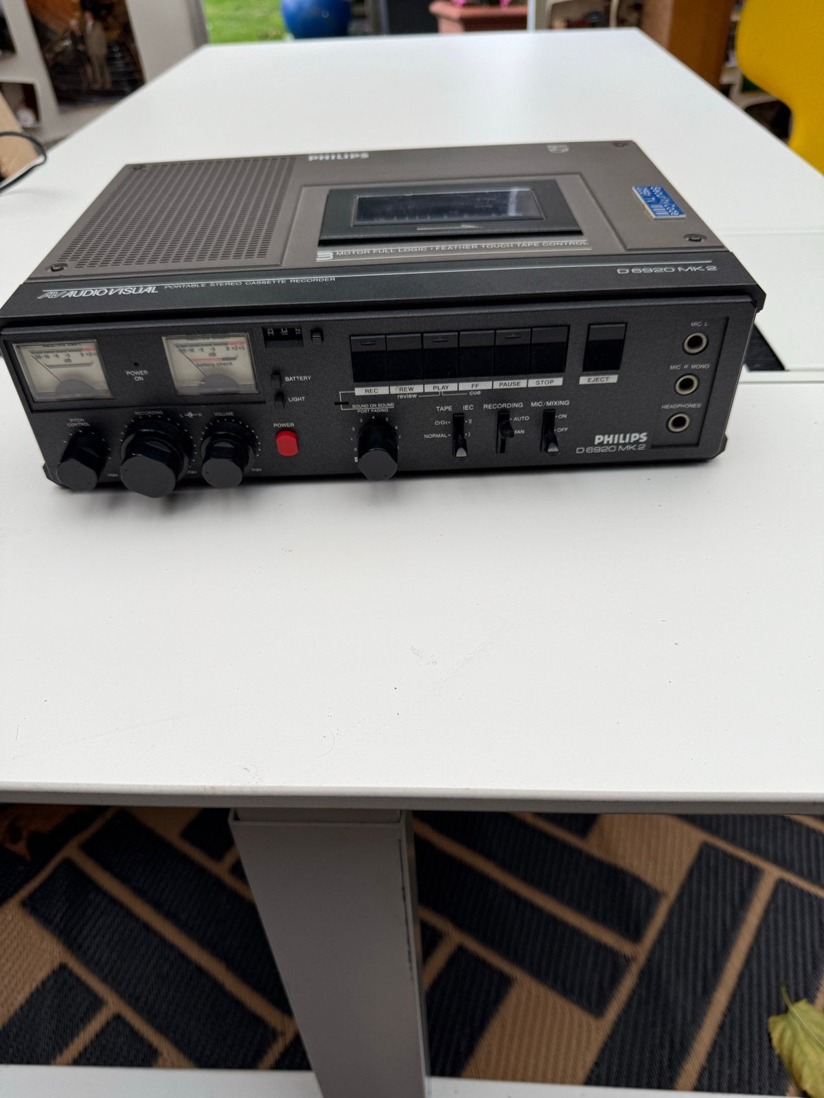 Philips D6920 MK2 draagbare stereo cassetterecorder, Ophalen of Verzenden, Bandrecorder