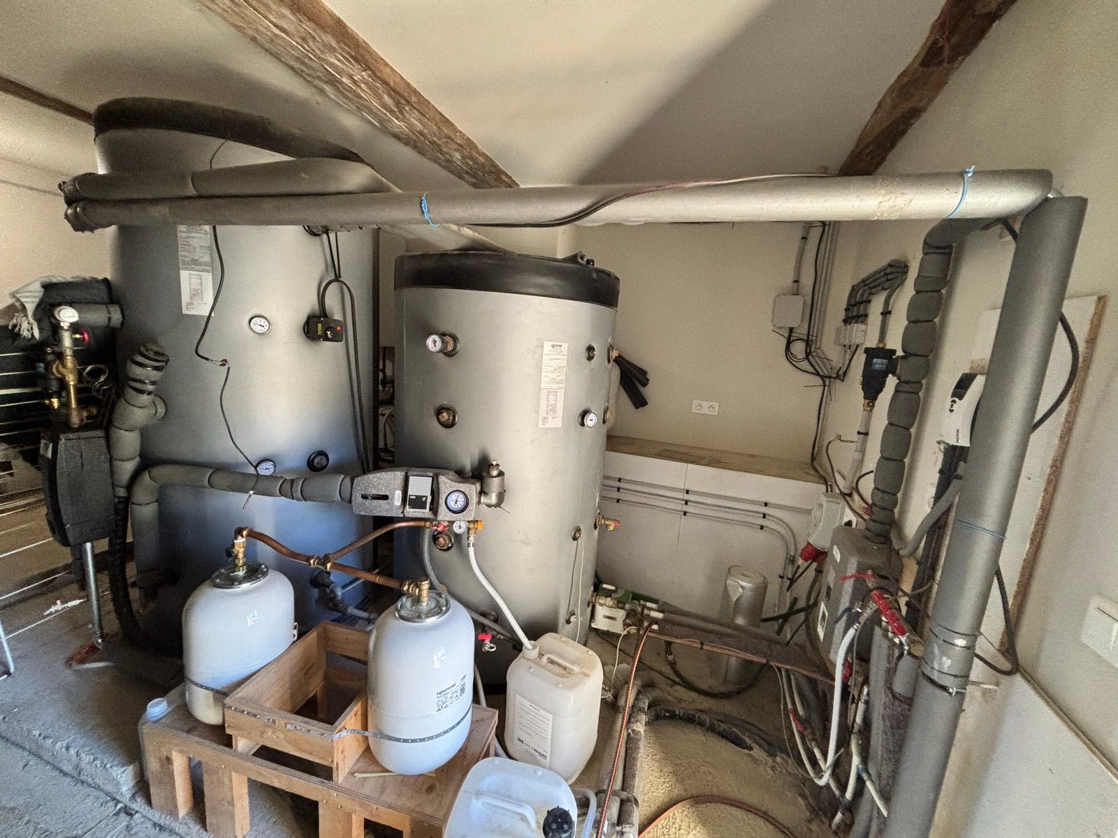 Compleet CV system: heat pipes + zonneboiler + CV houtkachel, Ophalen, Gebruikt, Overige typen, 150 cm of meer
