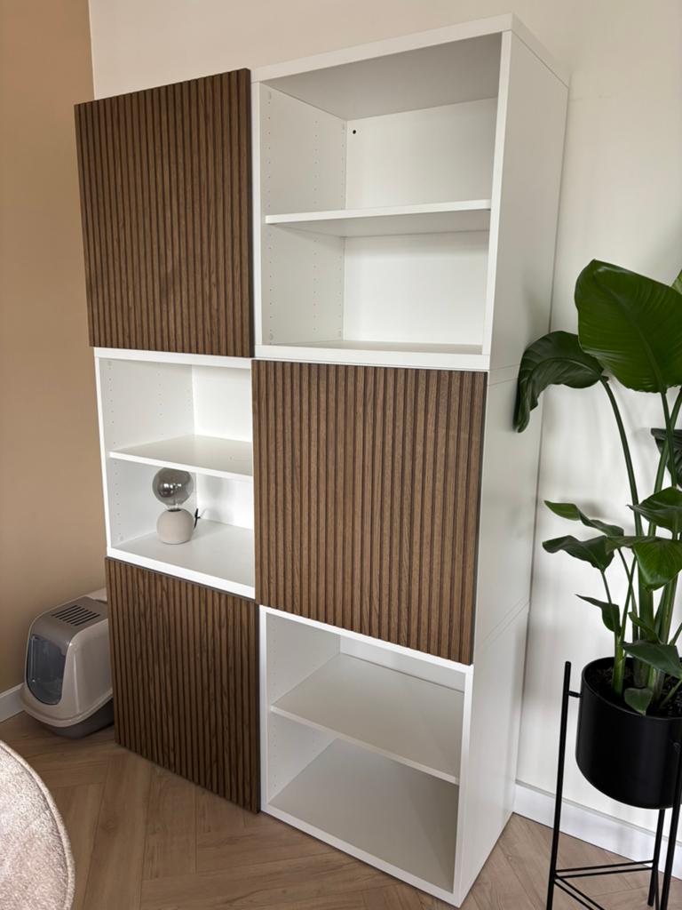 Ikea kast met 3 Björköviken deurtjes, Ophalen, Gebruikt