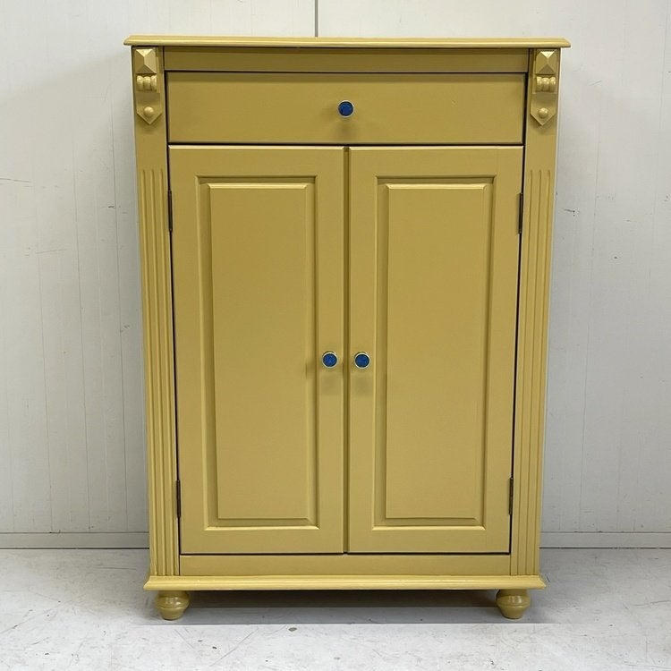 Restyle meidenkast kinderkamer opbergkast living okergeel, Ophalen, Kast, Onbekend, 105 cm of meer