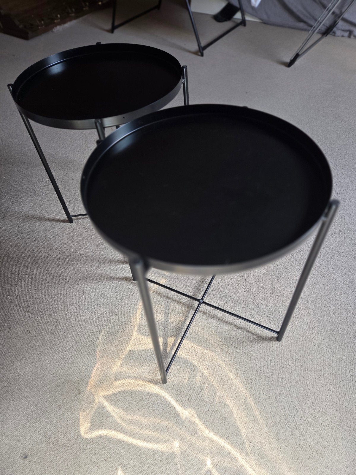 IKEA Gladom salontafel met dienblad, zwart, Ophalen, 50 – 75, Minder dan 50 cm, Gebruikt