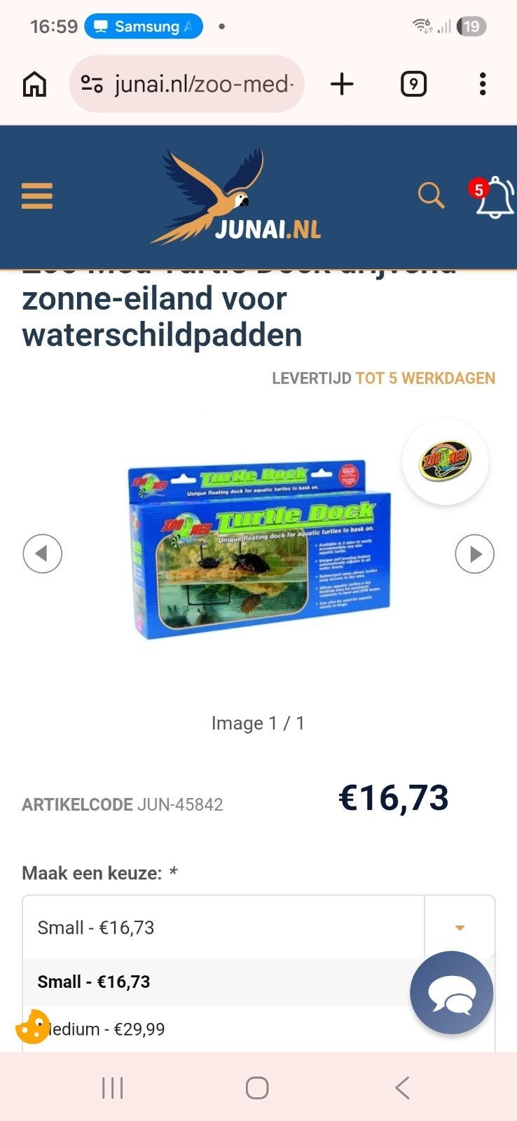 Schildpadeiland/baskingplek, Dieren en Toebehoren, Reptielen en Amfibieën | Toebehoren, Ophalen, Zo goed als nieuw