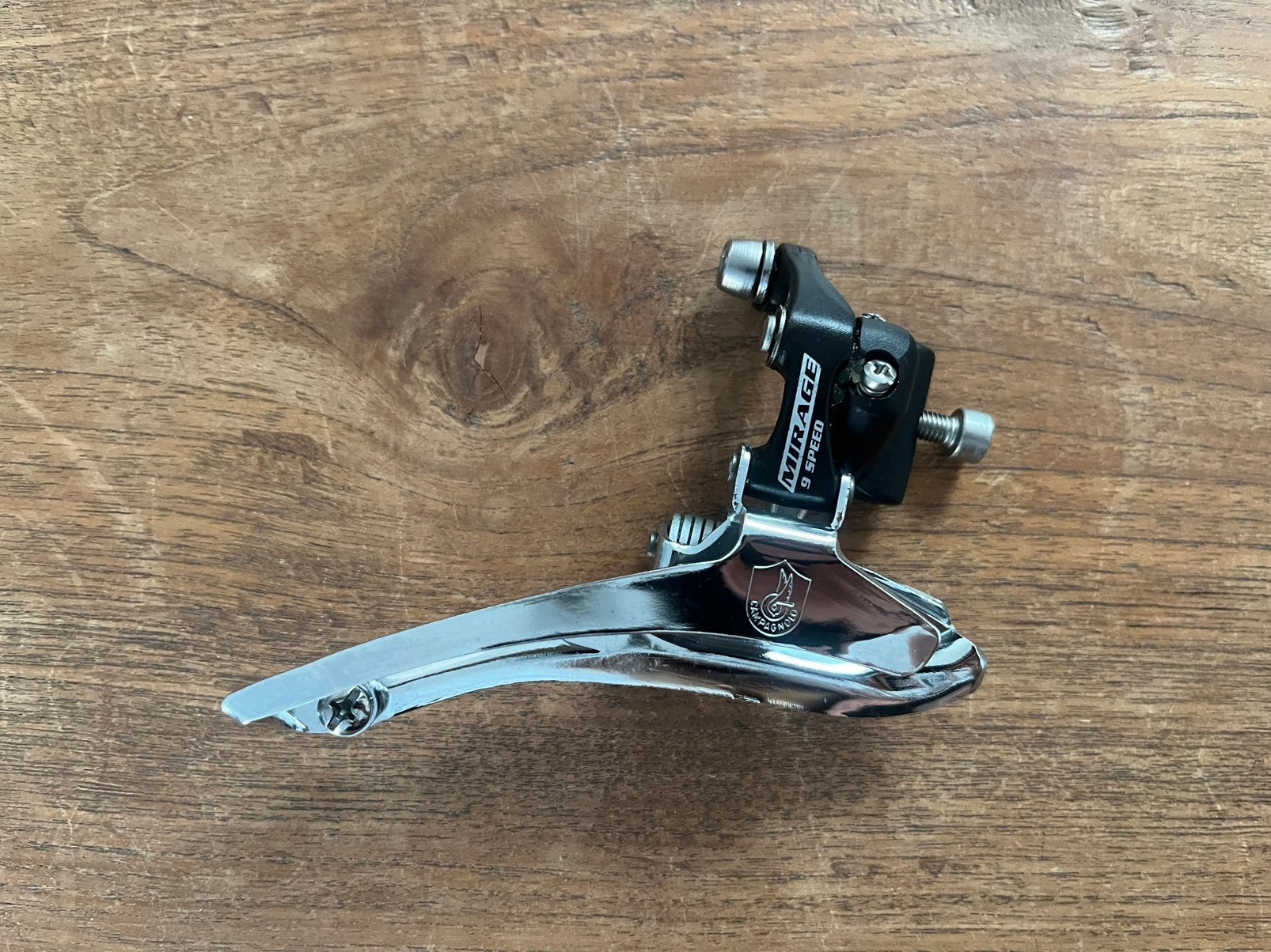 Campagnolo Mirage voor derailleur aanlas 9sp dubbel new, Nieuw, Ophalen of Verzenden, Derailleur of Ketting, Aluminium
