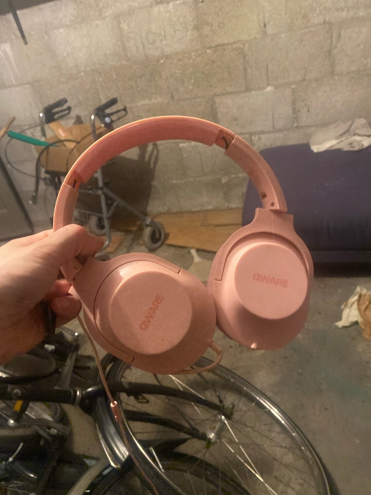 Roze QWARE On-ear Koptelefoon - Bedraad, Audio, Tv en Foto, Koptelefoons, Zo goed als nieuw, On-ear, Overige merken, Roze, Microfoon
