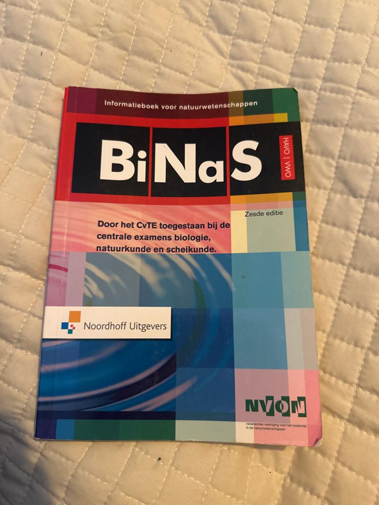 BiNaS Informatieboek Natuurwetenschappen HAVO/VWO, Boeken, Schoolboeken, Verzenden, Gelezen, HAVO