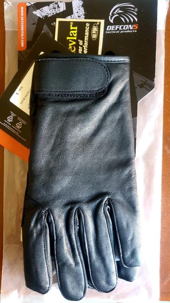 Defcon 5 tactische handschoenen van zwart leer (maat L), Verzamelen, Militaria | Algemeen, Ophalen of Verzenden, Landmacht, Nederland