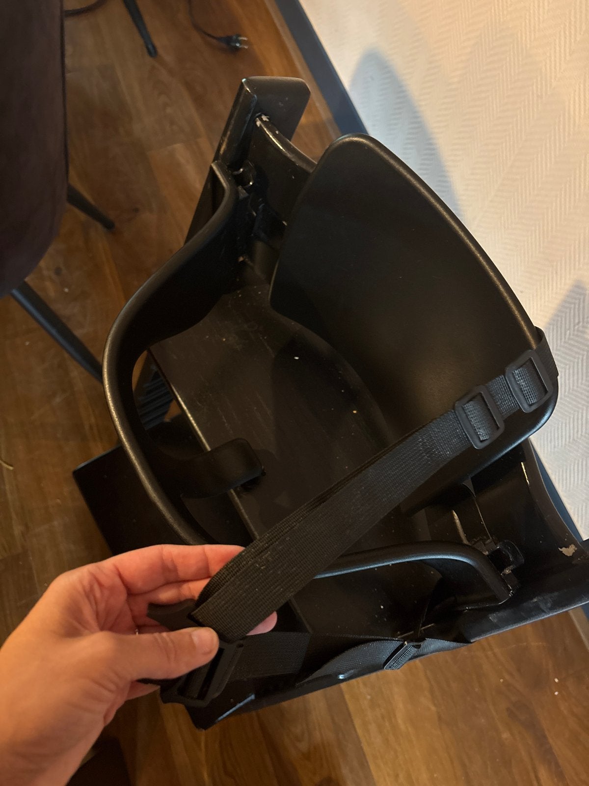 Stokke veiligheidsbeugel met leuning incl tuigje, Ophalen, Gebruikt, Meegroeistoel, Afneembaar eetblad