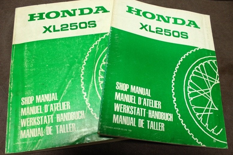 Honda XL250 S 1978-1981 motorcycle shop manual XL250S, Motoren, Handleidingen en Instructieboekjes, Ophalen of Verzenden, Honda