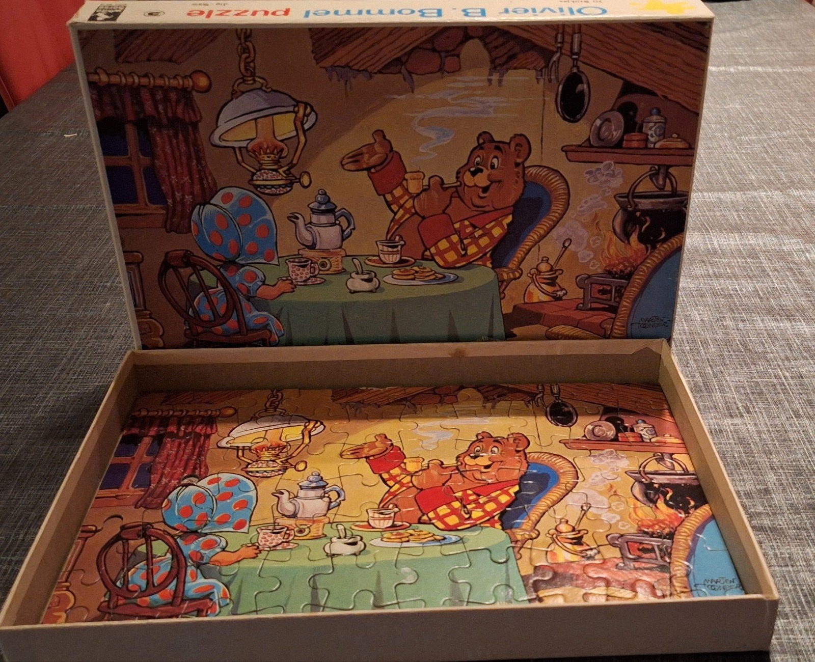 Olivier B.Bommel.puzzel 70 stukjes, Ophalen of Verzenden, Gebruikt, Overige typen
