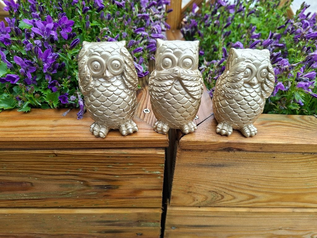 3 uiltjes horen zien en zwijgen, Verzamelen, Beelden en Beeldjes, Ophalen of Verzenden, Zo goed als nieuw, Overige typen