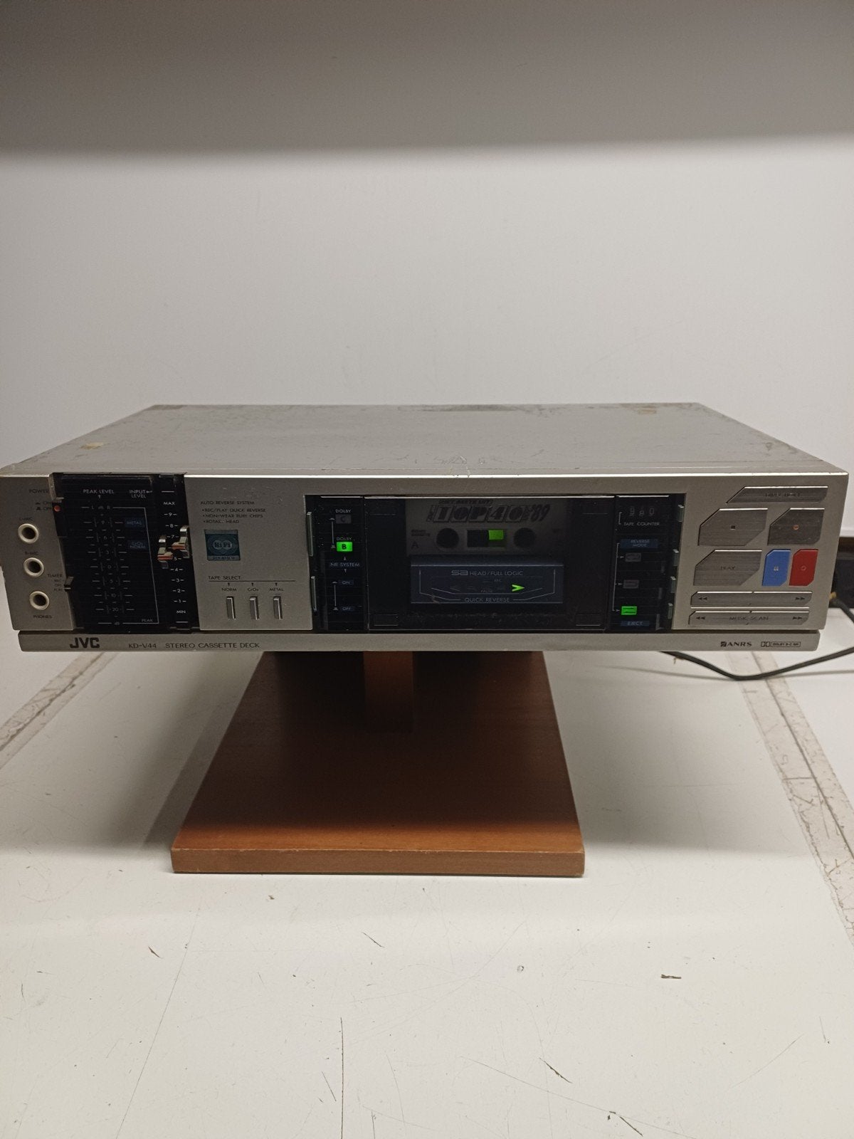 JVC KD-V44 Stereo Cassettedeck uit de jaren '80 - Werkt!, Ophalen of Verzenden, Enkel, JVC, Tiptoetsen