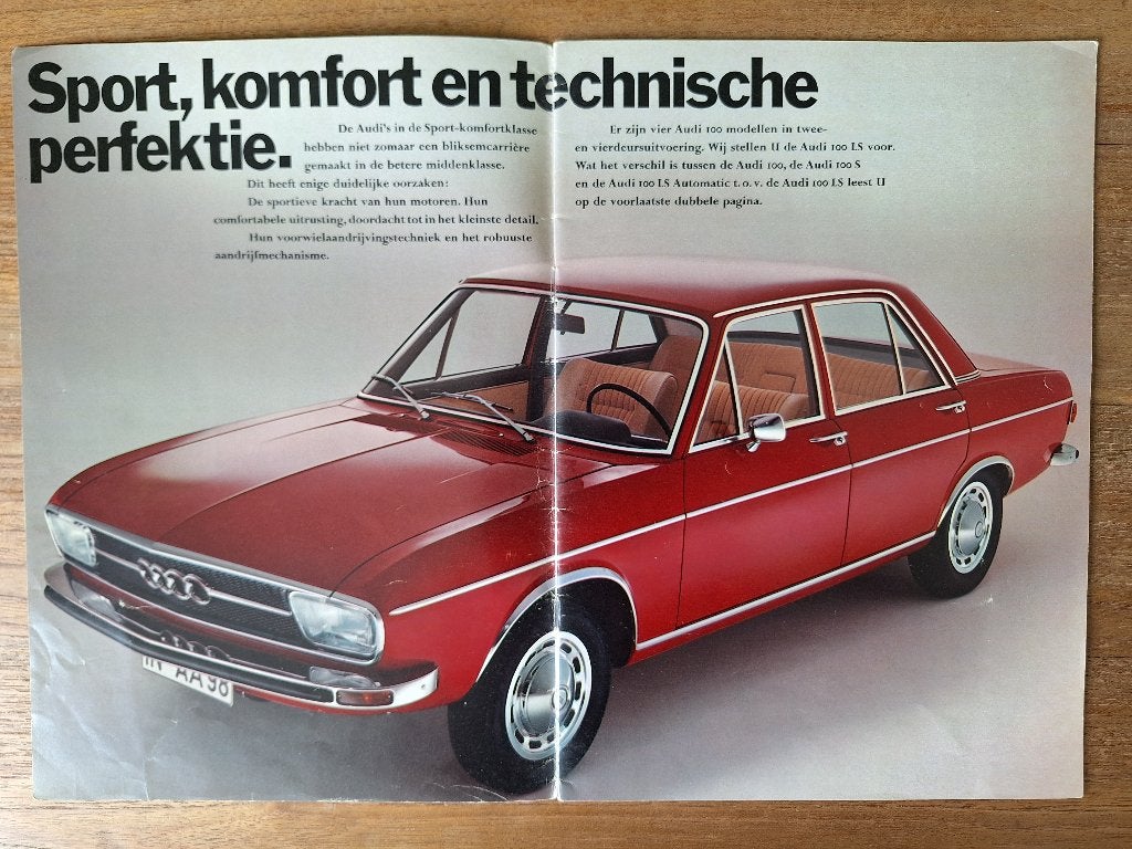 Audi 100 LS brochure, Boeken, Ophalen of Verzenden, Gelezen, Audi