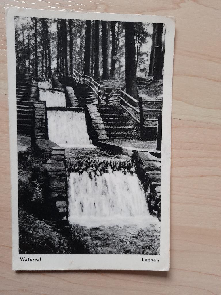 ANSICHTKAART WATERVAL LOENEN, Ophalen of Verzenden, 1940 tot 1960, Gelopen, Gelderland