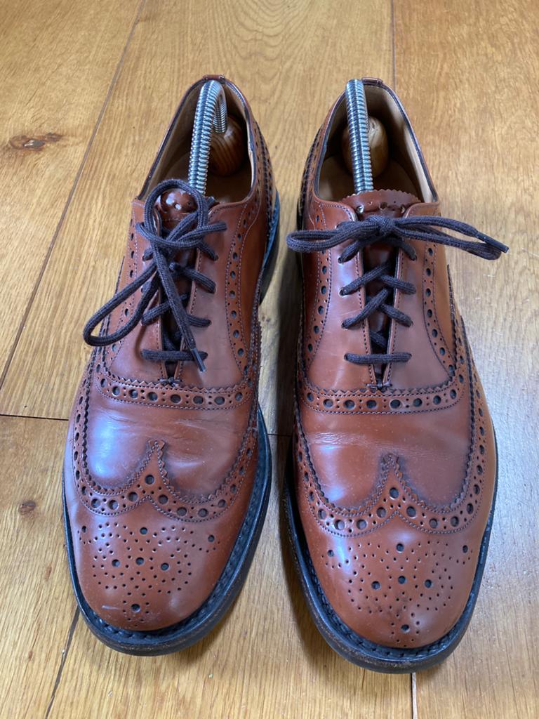 Church's Burwood full brogues maat 7.5 G, Ophalen, Bruin, Zo goed als nieuw, Church's