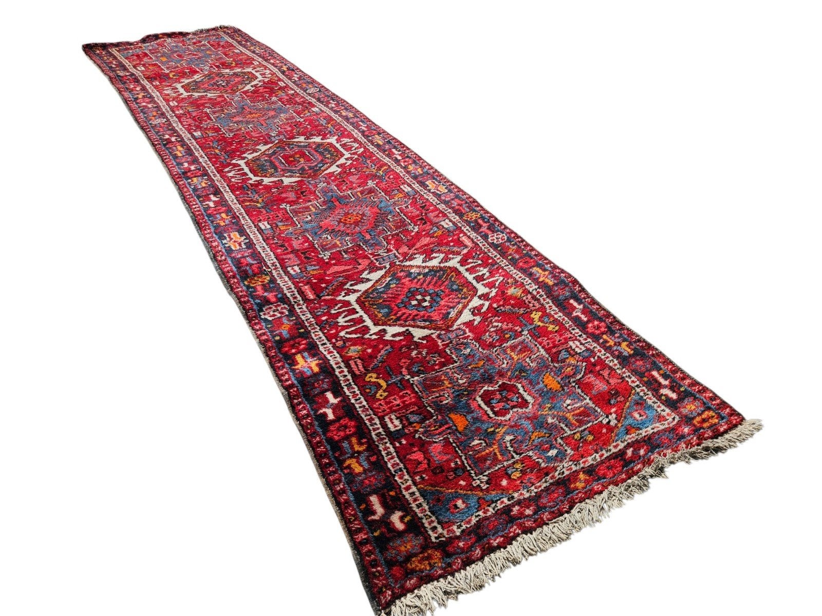 Prachtige handgeknoopte Perzische loper 82 x 345 cm, Ophalen of Verzenden, Rechthoekig, 200 cm of meer