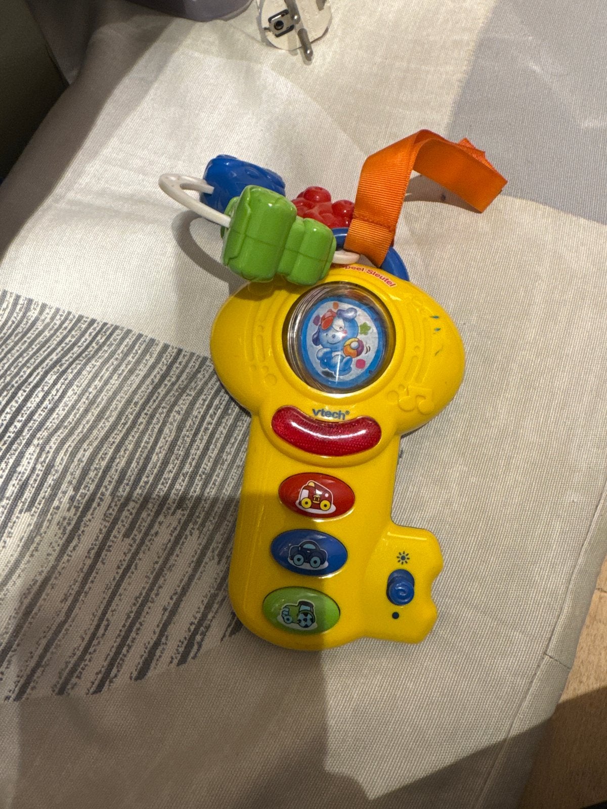 VTech Baby Sleutelbos Rammelaar met Geluid en Licht, Ophalen of Verzenden, Zo goed als nieuw, Rammelaar, Met licht