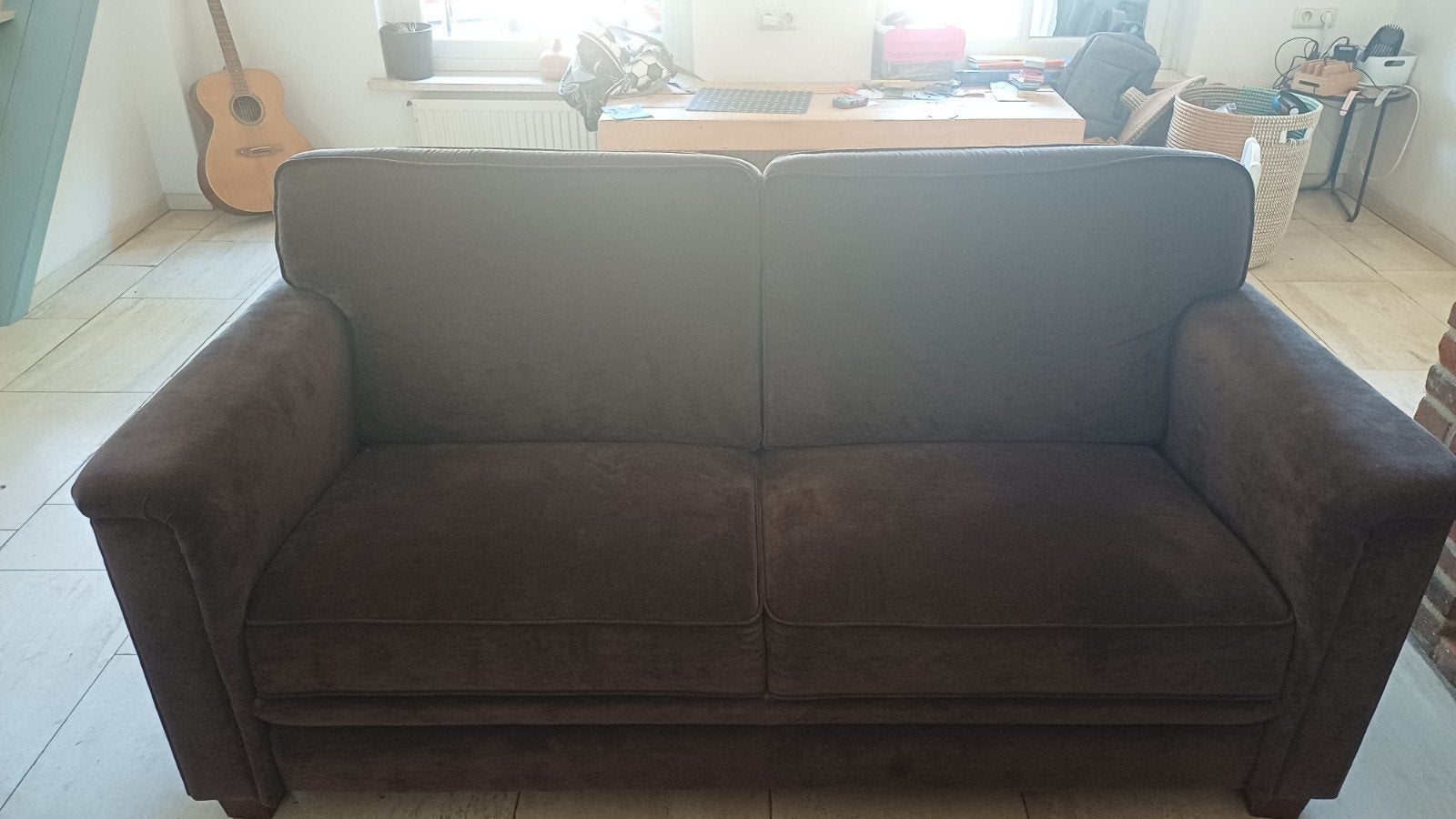 Gratis ophalen: Comfortabele bank en bijpassende stoel, Ophalen, Gebruikt, Klassiek, 150 tot 200 cm
