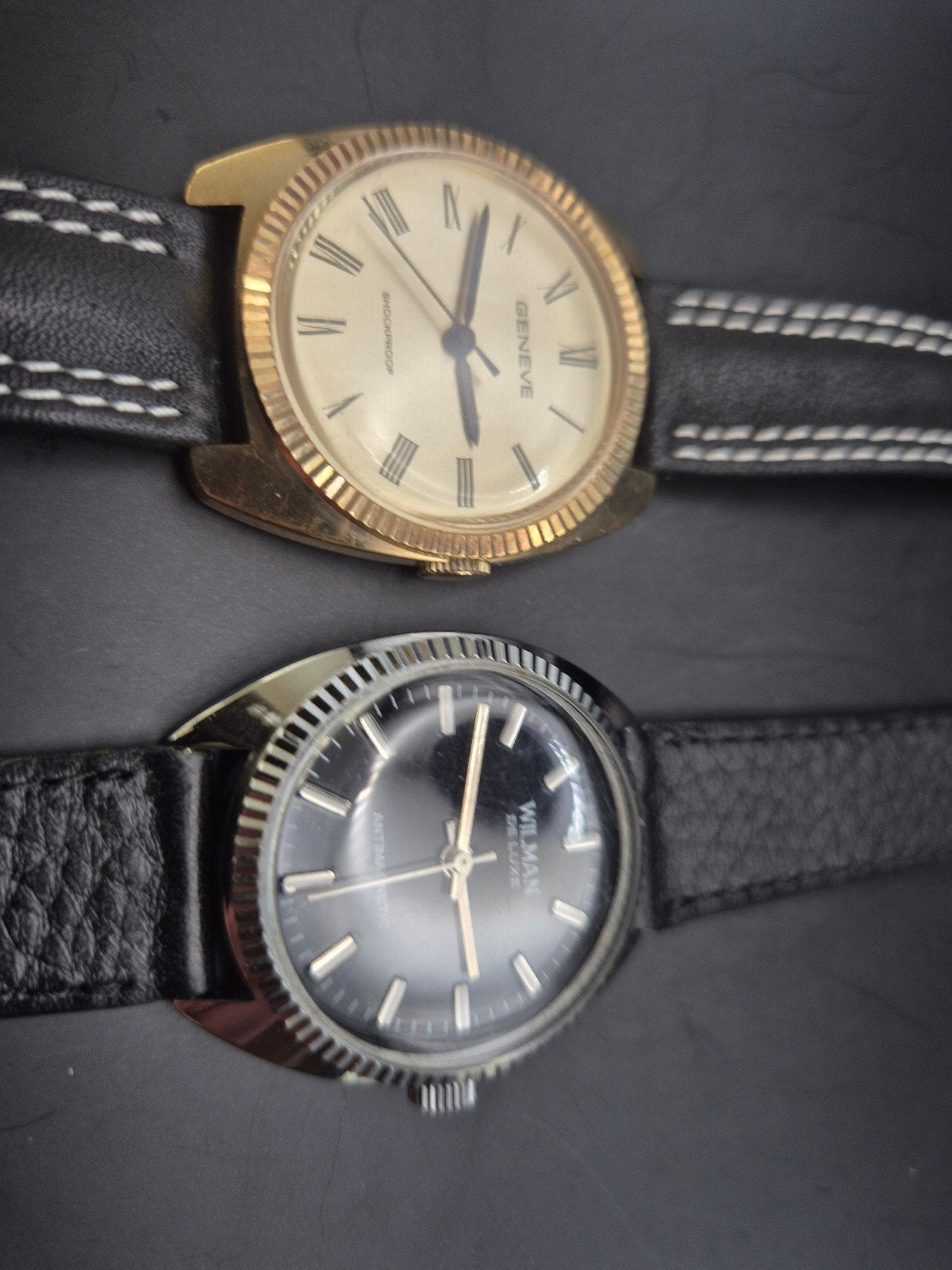 Geneve & Wilman de Luxe: Vintage Opwinder Horloges, Overige merken, Staal, Met bandje, Polshorloge