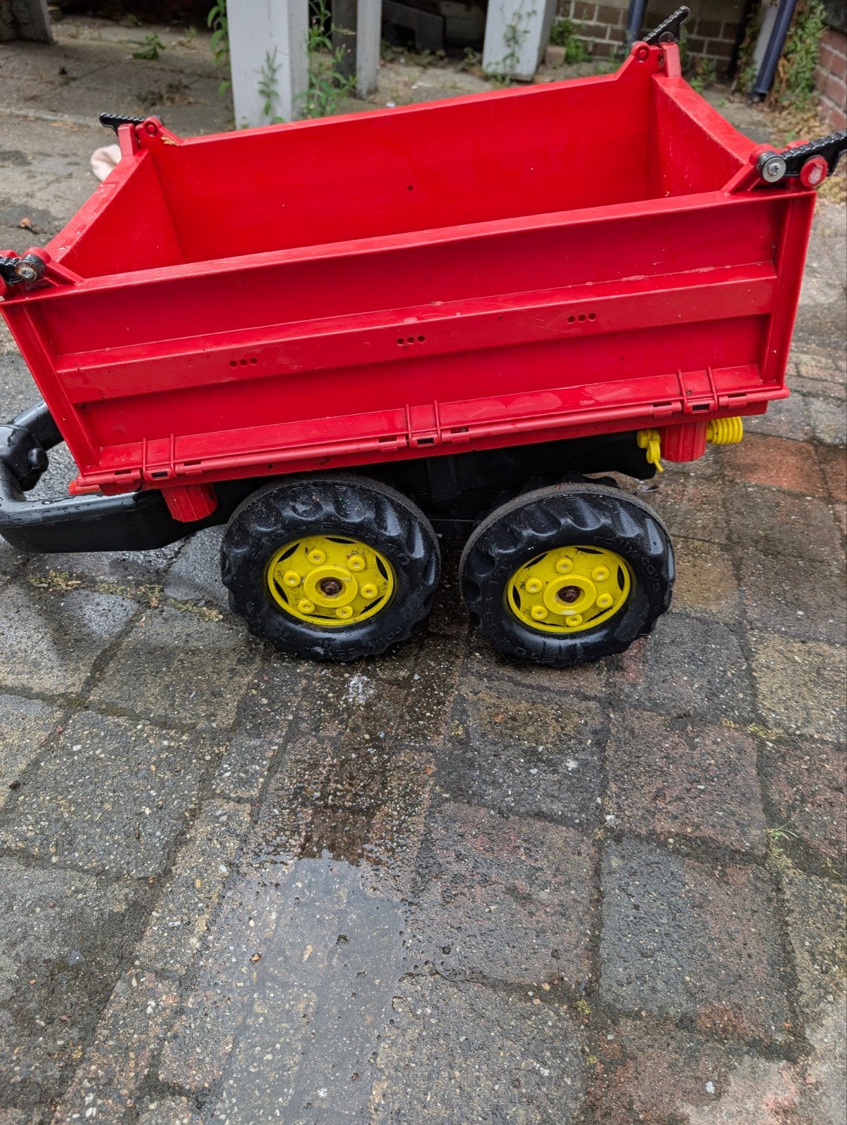 Rolly toys tandemas ter kiepwagen, Ophalen, Gebruikt