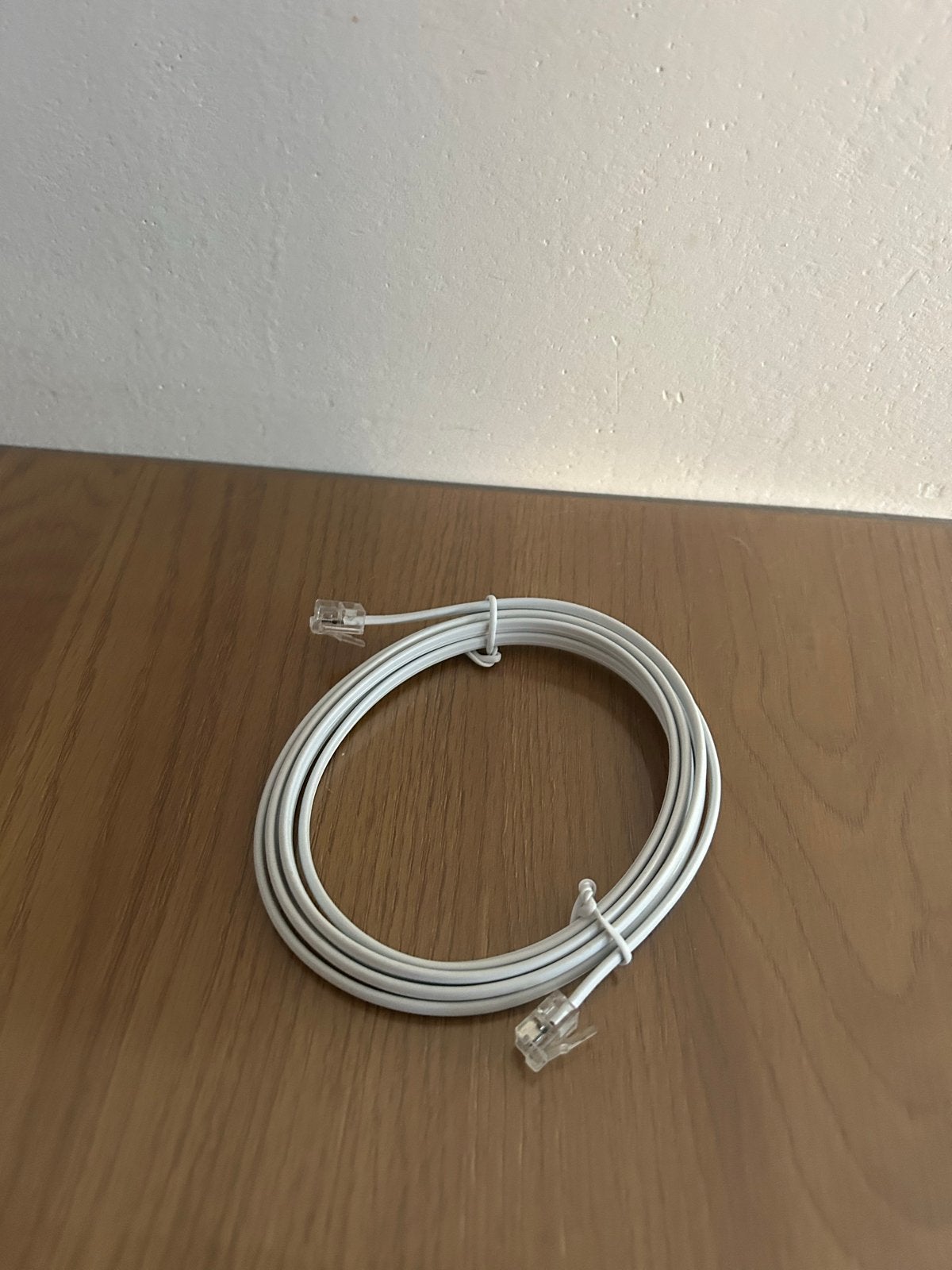 Witte telefoonkabel / RJ11-kabel, Ophalen of Verzenden, Nieuw