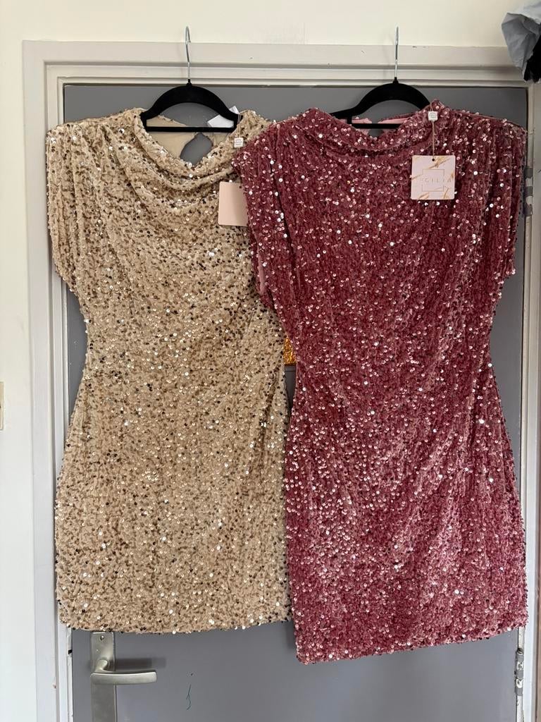 Glitter jurkjes, Kleding | Dames, Positiekleding, Maat 38/40 (M), Ophalen of Verzenden, Zo goed als nieuw, Jurk