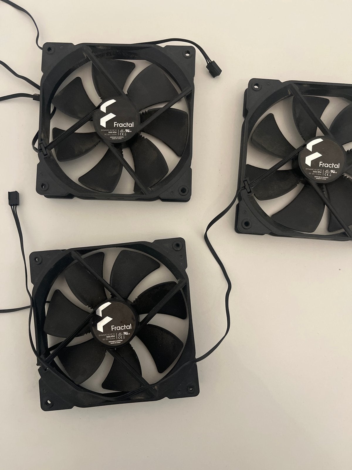 3x Fractal Design Dynamic X2 GP-14 ventilatoren, Computers en Software, Ophalen, Gebruikt, Luchtkoeling