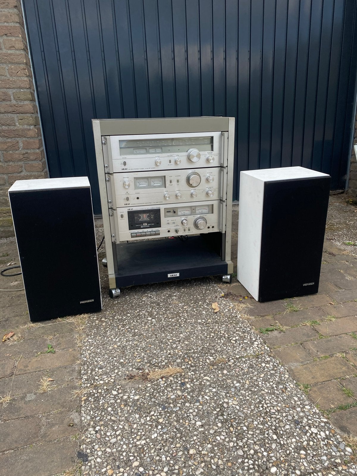 Vintage Akai Stereotoren met Pioneer Boxen, Ophalen, Gebruikt, Cassettedeck, Losse componenten