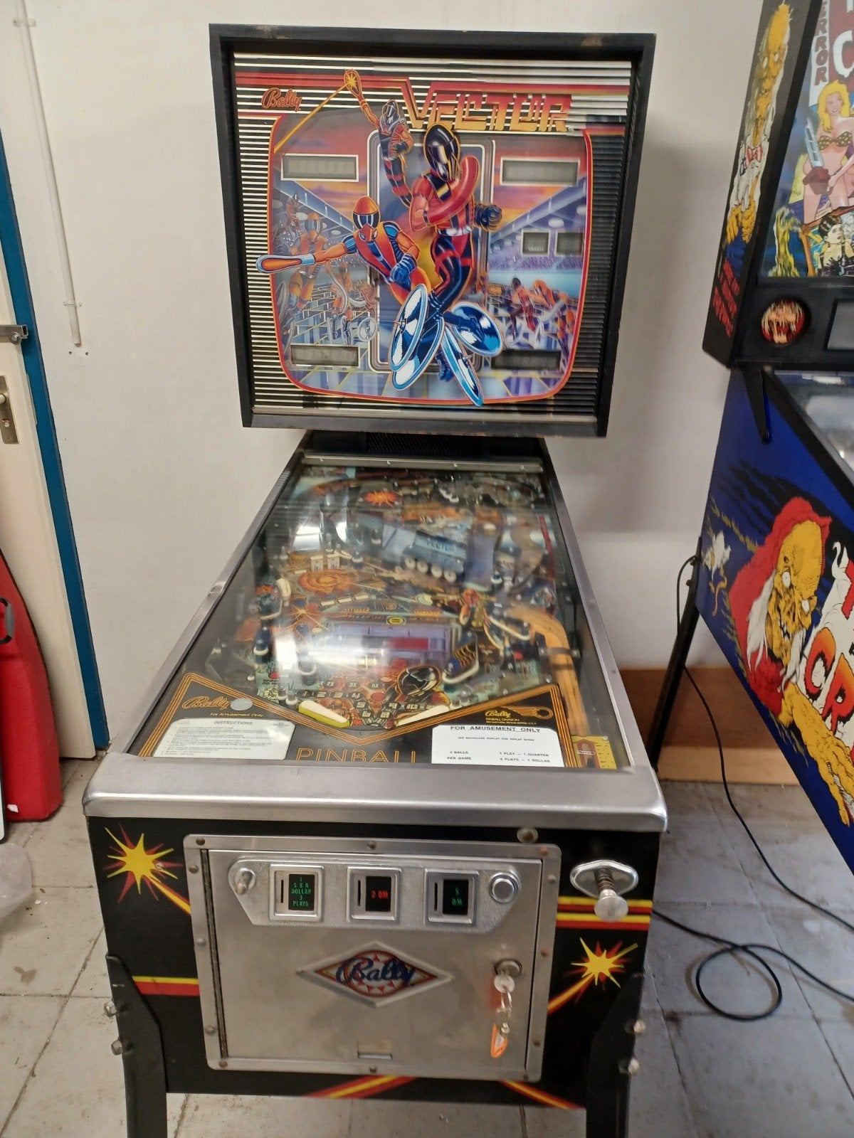 Vintage Bally Vector Flipperkast - Werkend, Ophalen, Gebruikt, Elektronisch, Bally