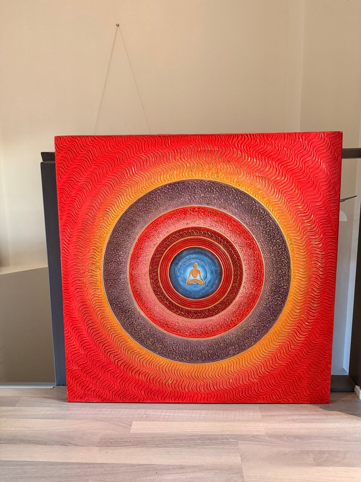 Handgeschilderd Schilderij uit Bali, Ophalen, Handgeschilderd, Textiel, Figuren