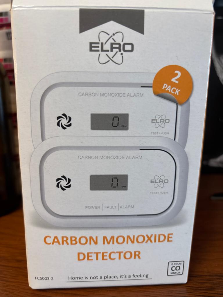 ELRO Koolmonoxidemelder FC5003-2 - 1 stuks, Doe-het-zelf en Verbouw, Alarmsystemen, Ophalen, Nieuw, Detector, Sensor of Melder