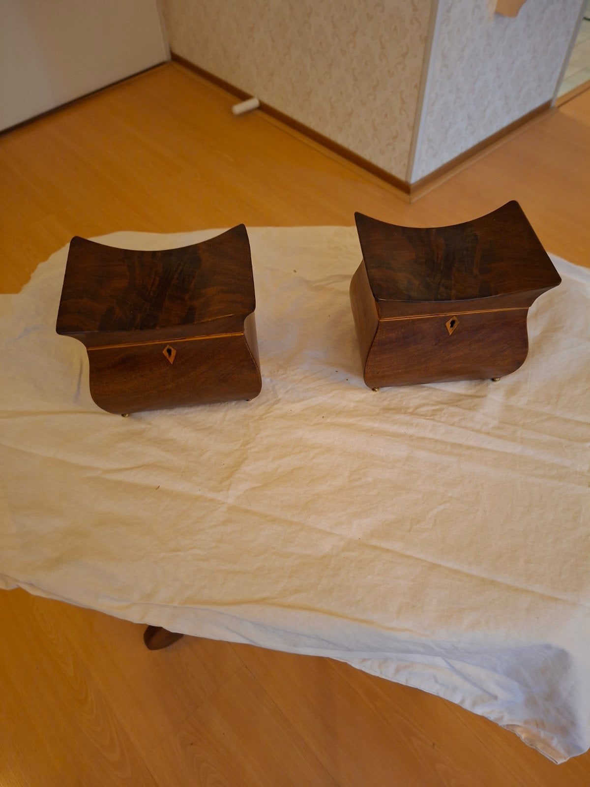 2 Biedemeier  theekistjes    zeldzaam, Antiek en Kunst, Ophalen of Verzenden