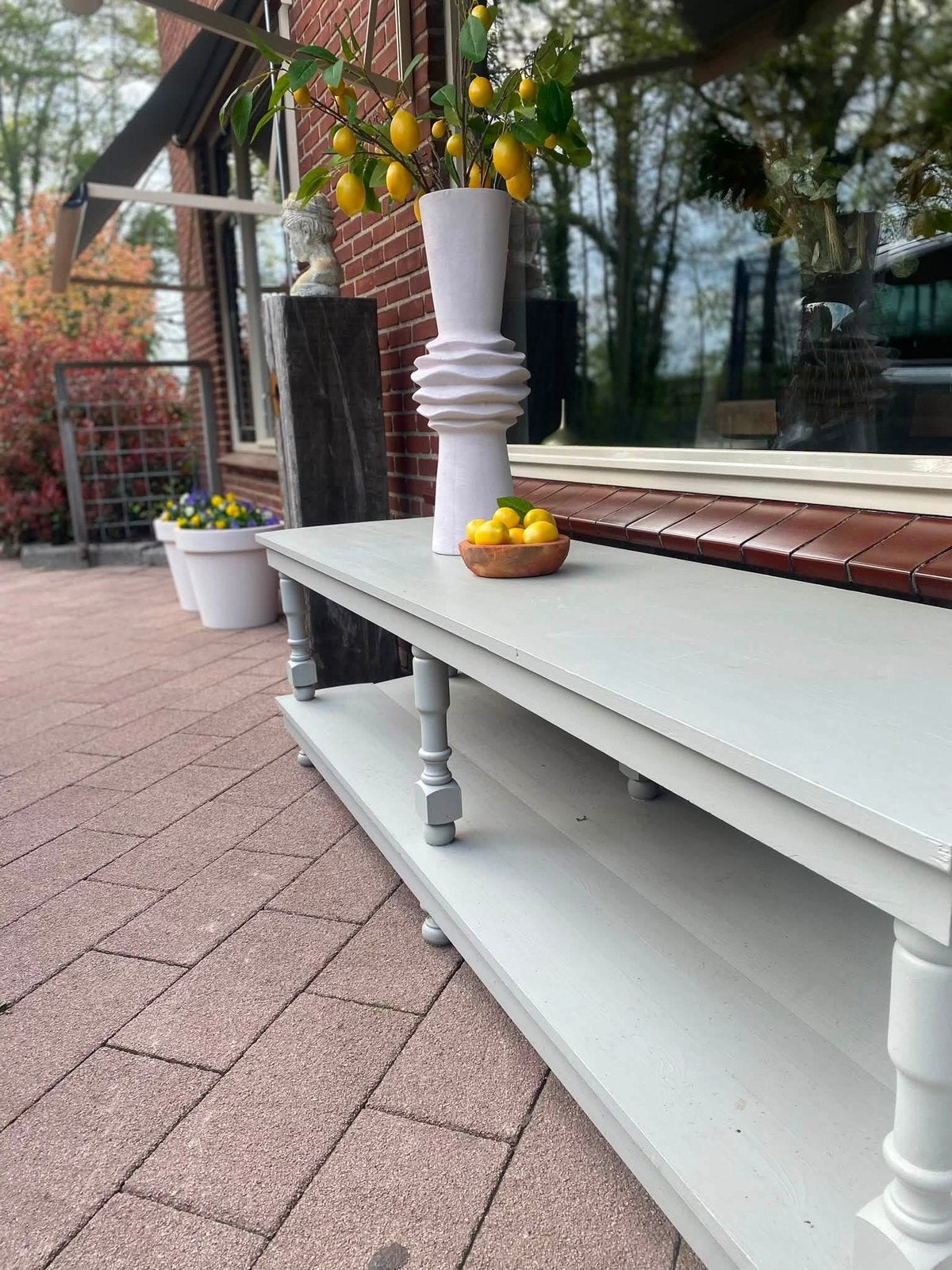 Houten sitetable/ buitenbank, Ophalen, Gebruikt