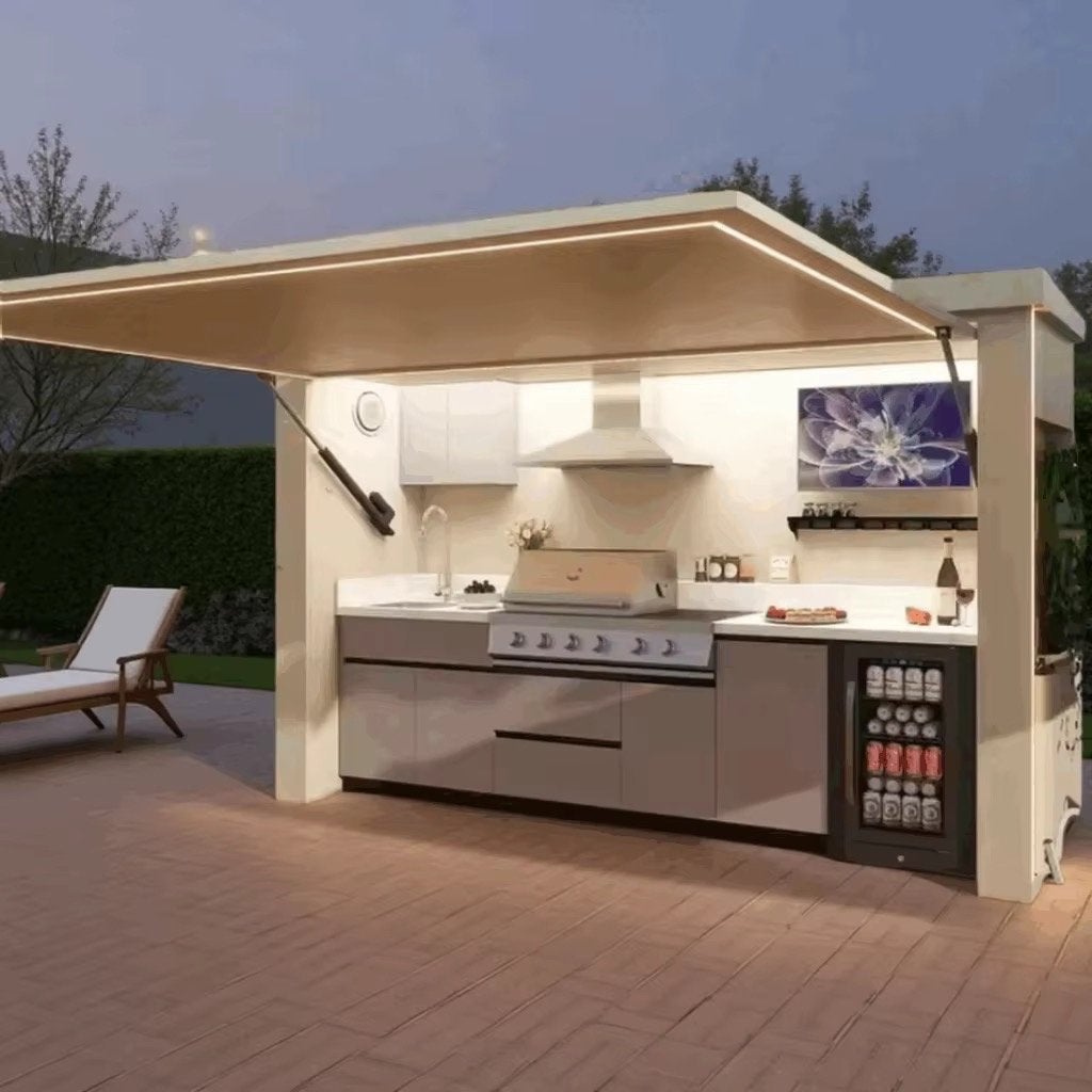 Moderne Buitenkeuken Eiland met Gasgrill en Spoelbak, Verzenden, Nieuw, Gas, Vrijstaand