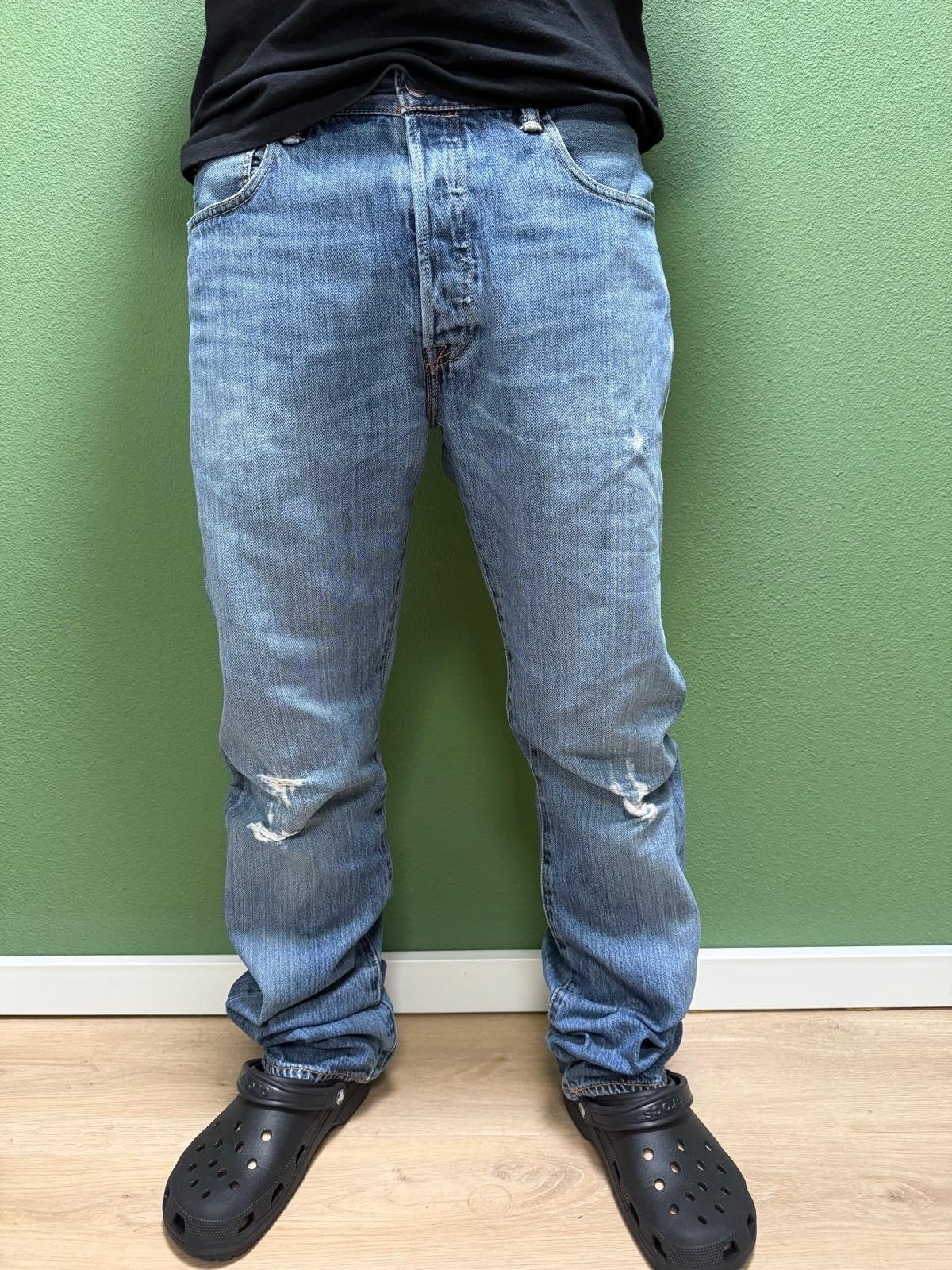 Levi's 501 Jeans, Ophalen of Verzenden, Gedragen, Blauw, W33 - W34 (confectie 48/50)