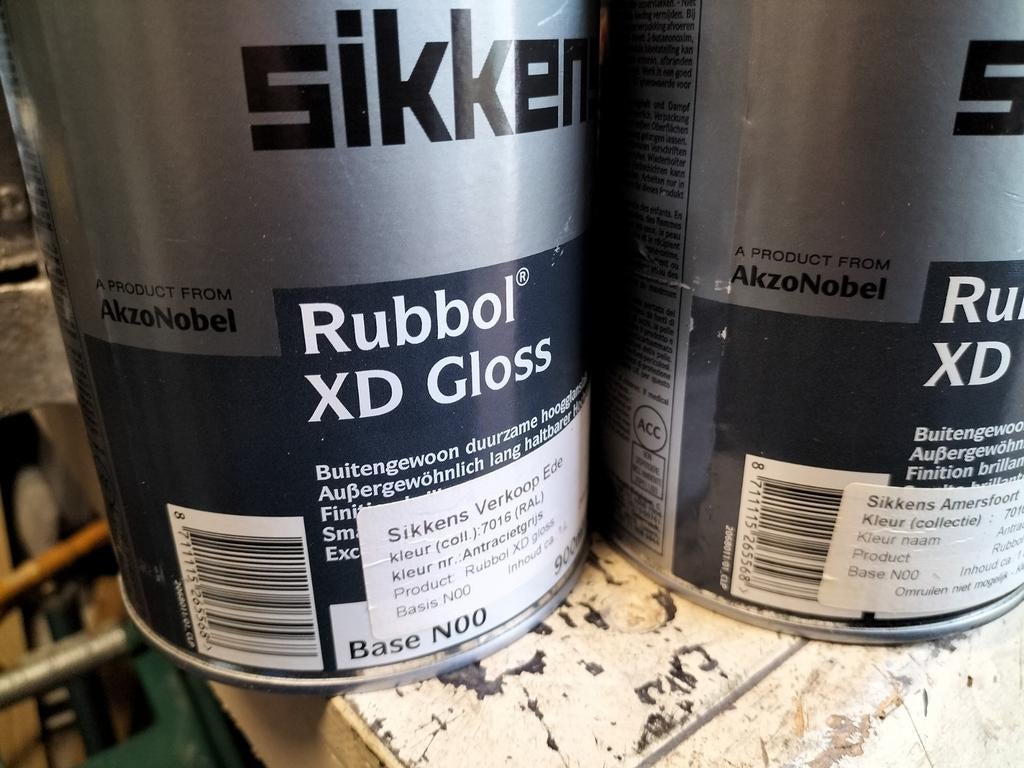 2 liter Sikkens XD Gloss Ral 7016, Doe-het-zelf en Verbouw, Verf, Beits en Lak, Ophalen, Nieuw, Verf, Grijs