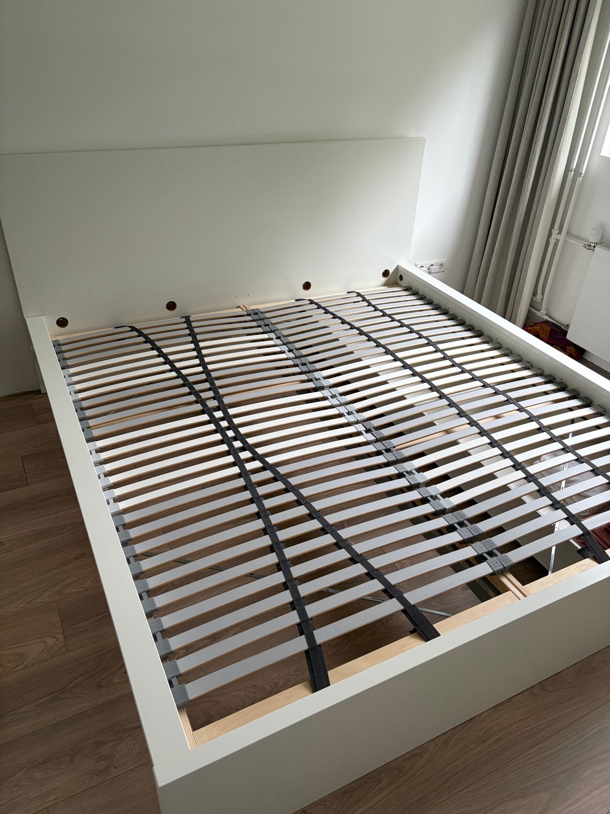 Ikea Malm bed 180x200 met lades, Ophalen, Wit, Tweepersoons, Zo goed als nieuw