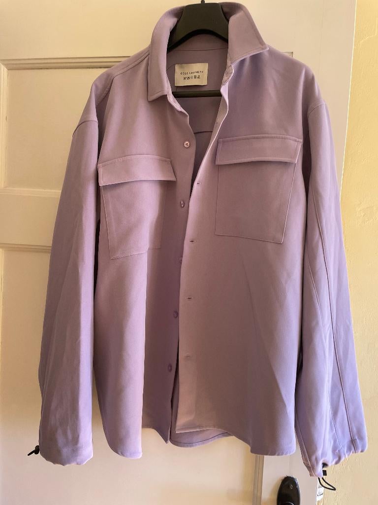 unisex lila jasje / jacket / overshirt Cold Laundry mt M, Kleding | Dames, Jassen | Zomer, Maat 38/40 (M), Verzenden, Paars, Zo goed als nieuw