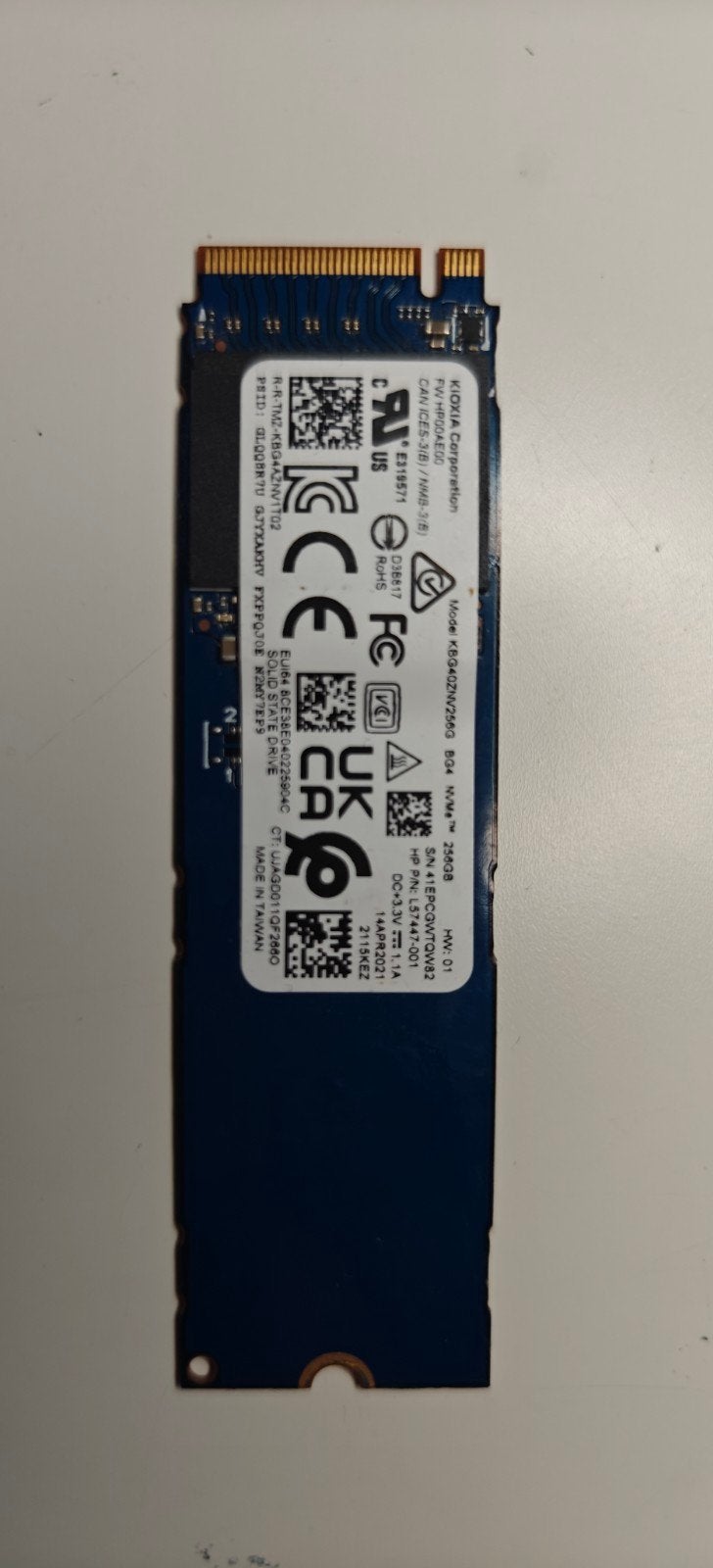 M.2 NVMe SSD 256GB - Snelle opslag voor laptop/desktop, Computers en Software, Harde schijven, Ophalen