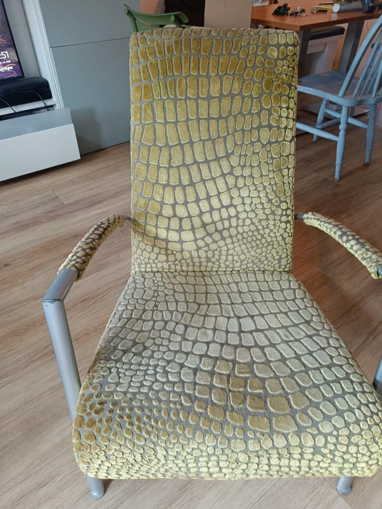 Harvink Designer stoel met krokodillenprint, Huis en Inrichting, Ophalen, Gebruikt, Overige kleuren, Stof