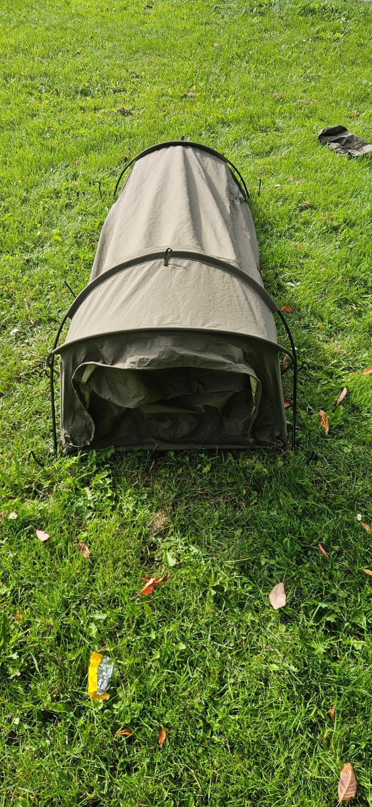 drieboogs bivak tent olive xl, Caravans en Kamperen, Ophalen of Verzenden, Gebruikt