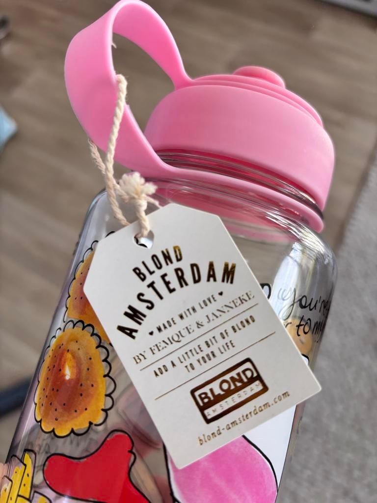 Nieuwe Blond Amsterdam bidon met leuke print, Sport en Fitness, Ophalen of Verzenden, Nieuw