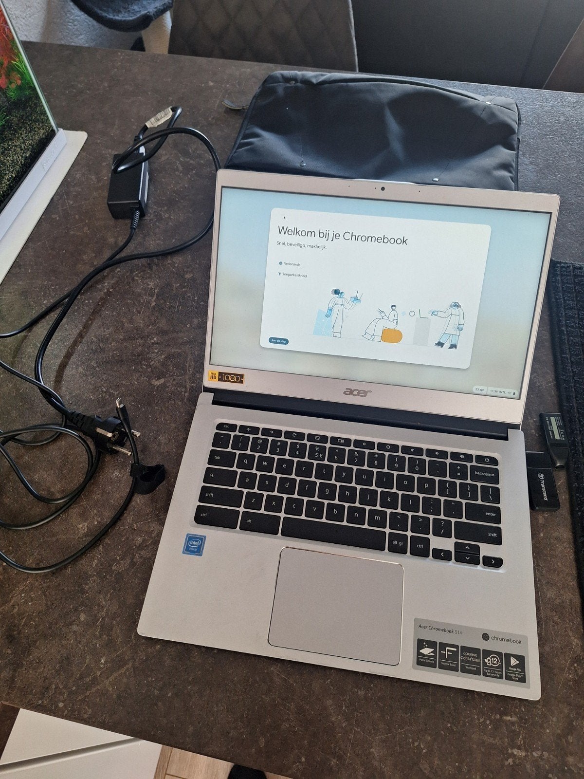 Chromebook acer 514, 14 inch, 4 GB of minder, 64 GB, Ophalen of Verzenden
