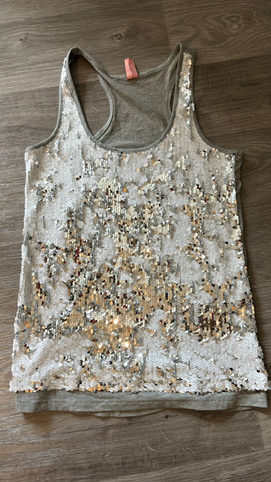 Grijze top met pailletjes Jacky luxury, Ophalen of Verzenden, Zo goed als nieuw, Zonder mouw, Maat 34 (XS) of kleiner