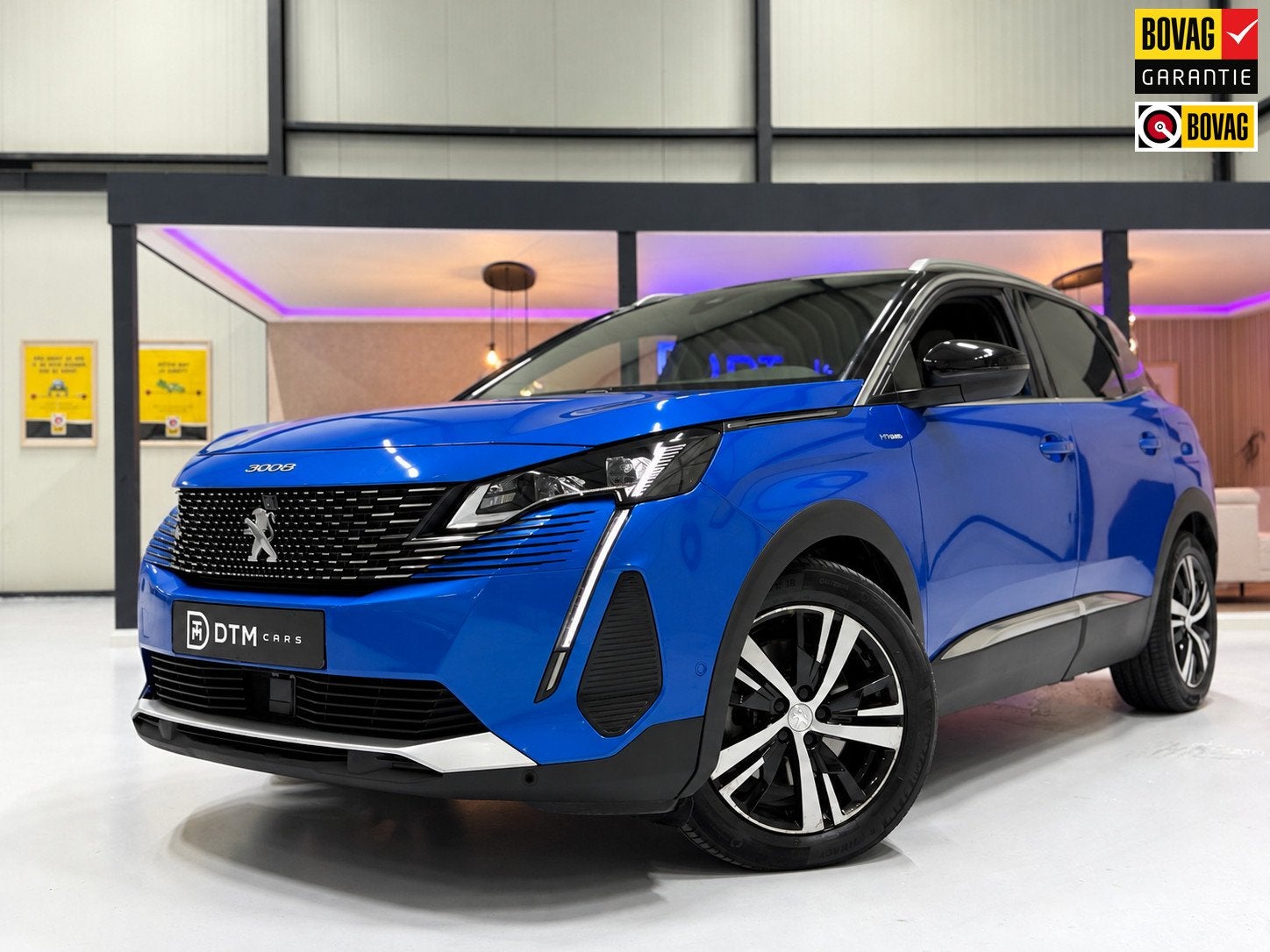 Peugeot 3008 HYBRID 225 PK GT Pack EAT8 | i-Cockpit | Navi |, Auto's, Dealer onderhouden, Euro 6, 4 cilinders, Blauw