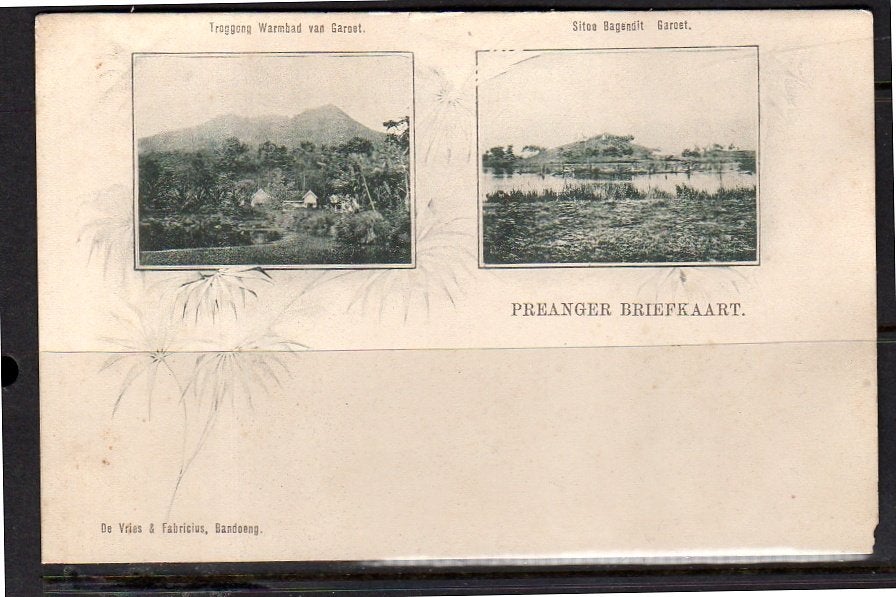Ned Indië 1900 Troggong warm bad Garoet & Sitoe Bagendit, Ophalen, Voor 1920, Buiten Europa
